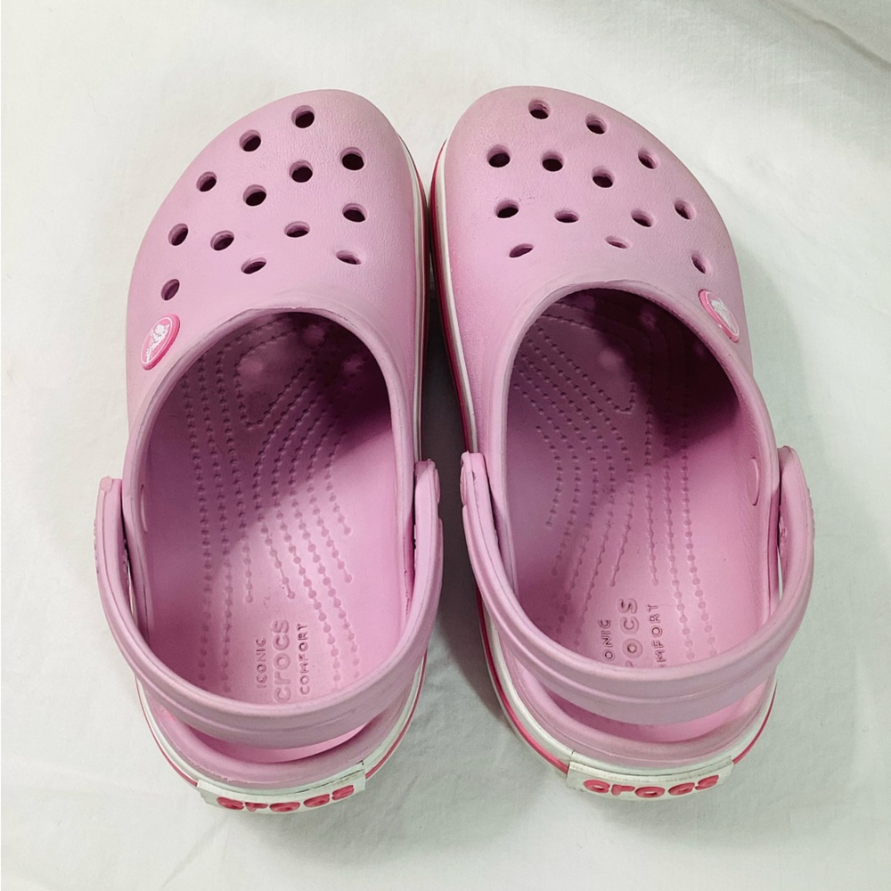 CROCS Girl C12 Light Pink Classic Slip On Shoes - Picture 5 of 5